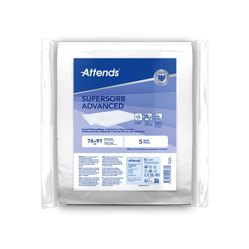 Attends Supersorb Advanced Unterlagen 76x91cm Btl 5 Stk