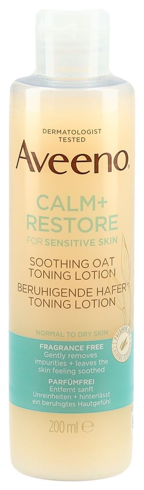 Image of Aveeno Calm+Restore Beruhigende Toning Lotion Hafer Fl 200 ml