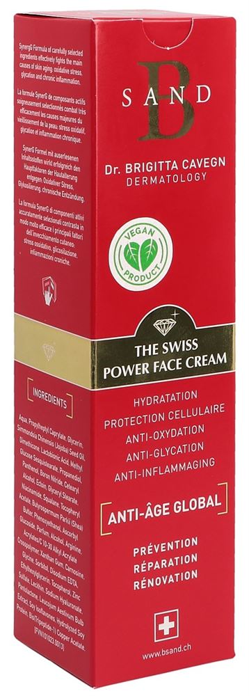 B Sand The Swiss Power Facecream anti-âge tb 40 ml