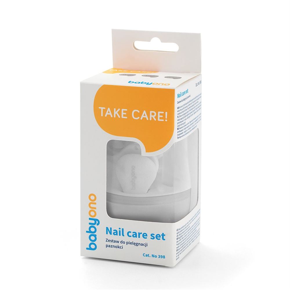 Image of Babyono Nagelset Schere Feile Knipser grau