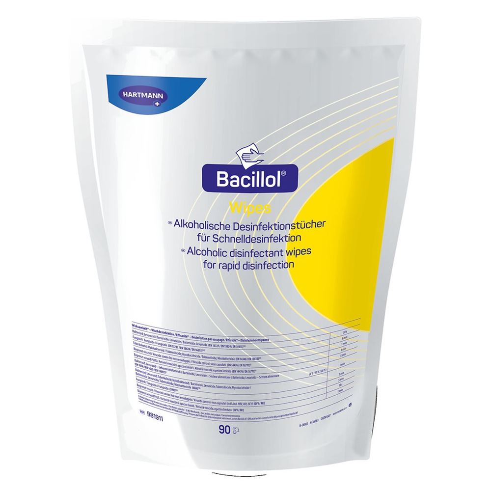 Image of Bacillol Wipes alkoholische Desinfektionstücher 4 x 90 Stk
