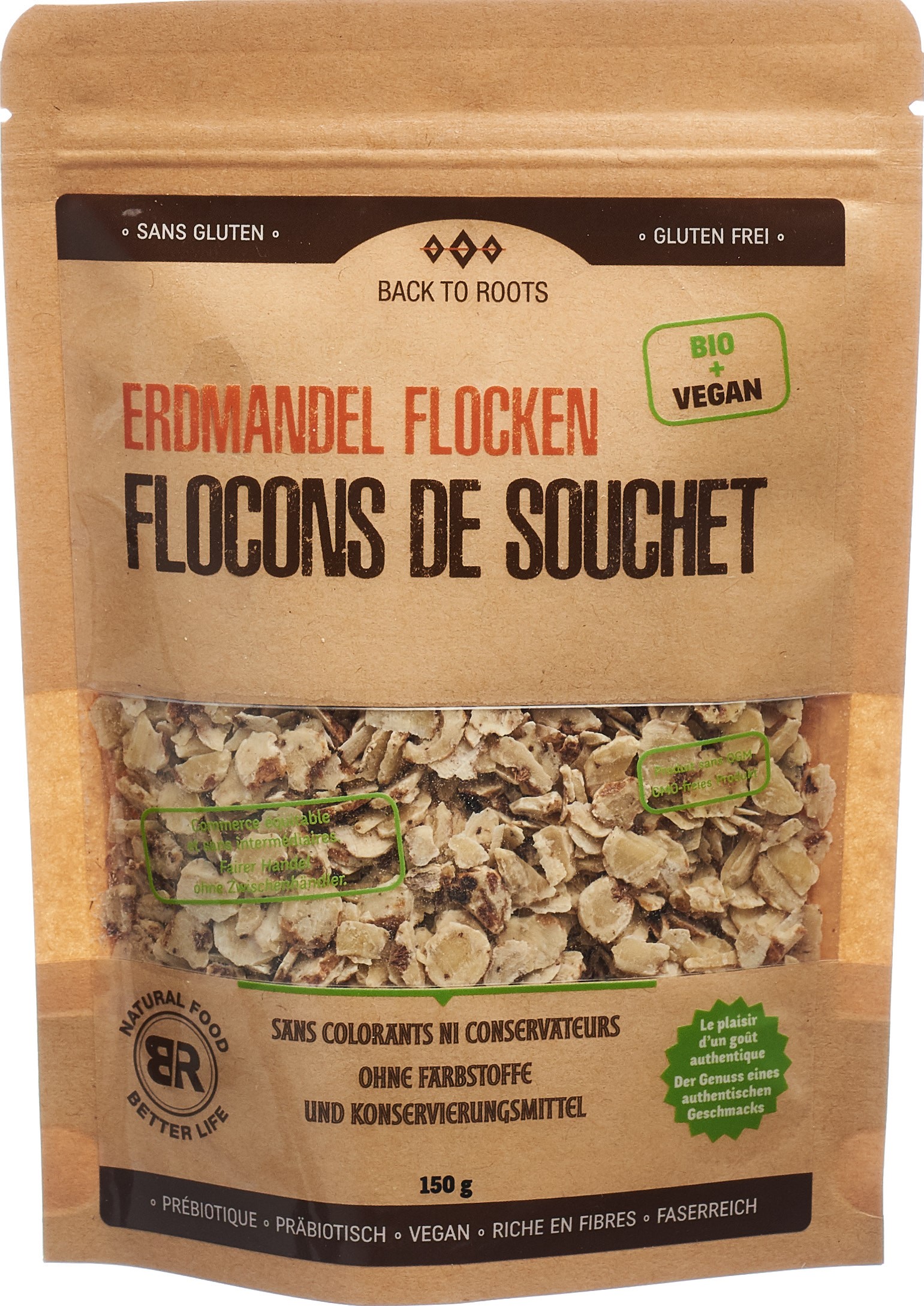 Image of Back TO Roots Erdmandeln Flocken Bio Btl 150 g