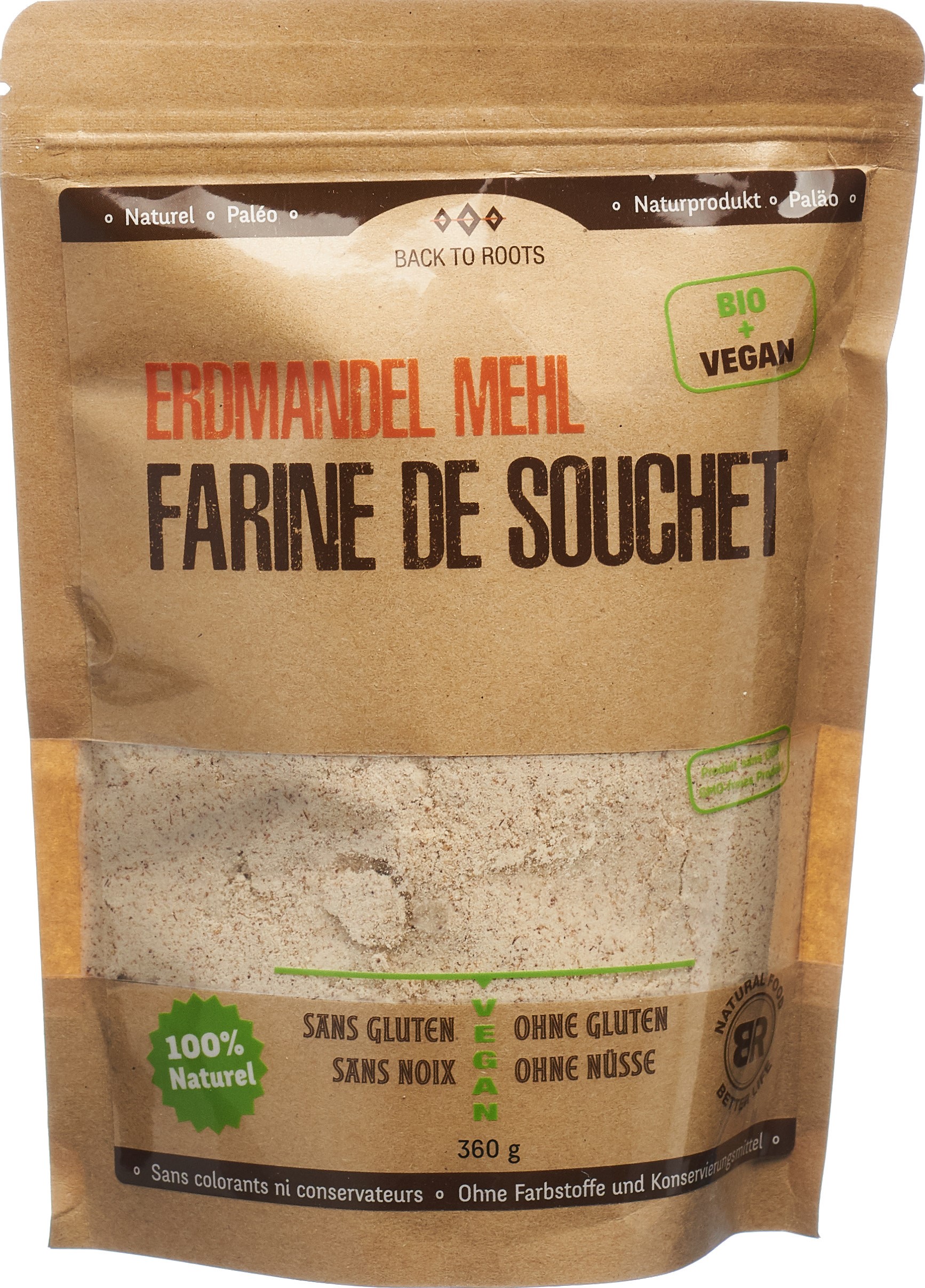 Back TO Roots Erdmandeln Mehl Bio Btl 360 g