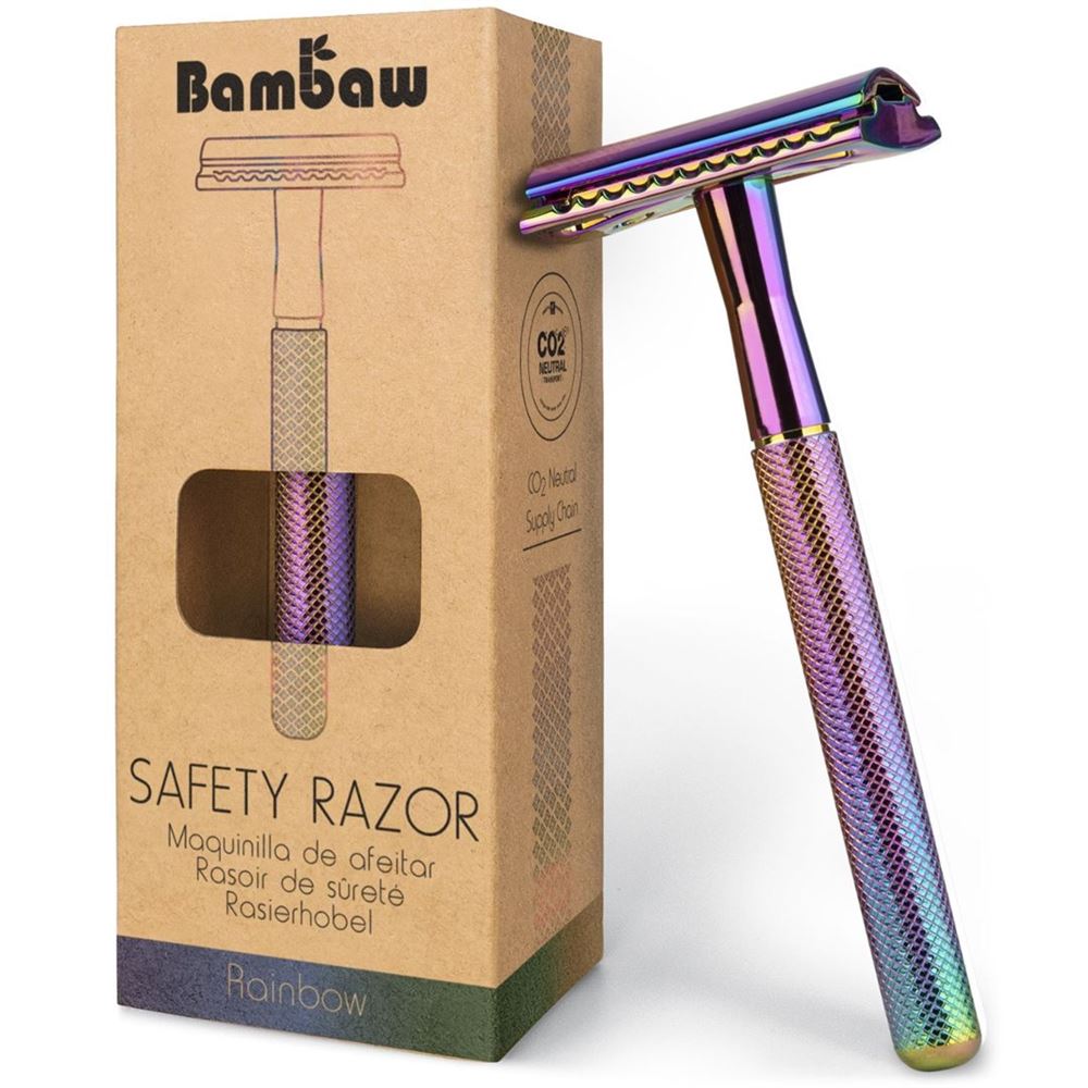 Image of Bambaw Sicherheits-Rasierer Regenbogen