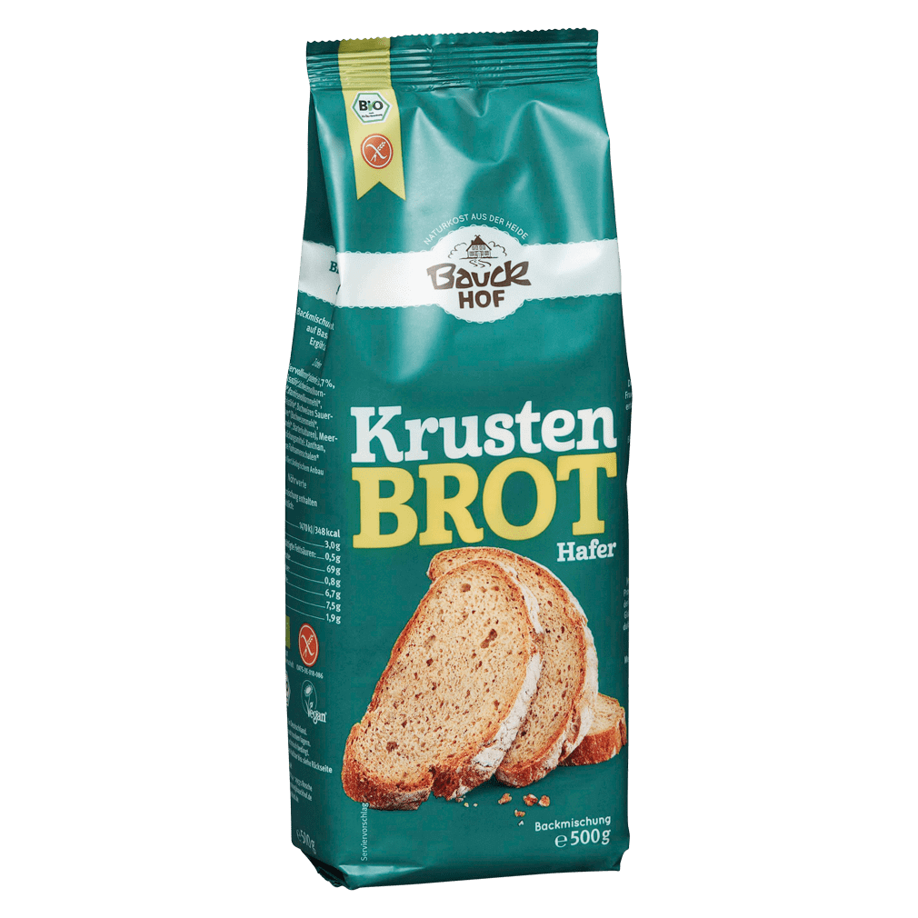 Image of Bauckhof Krustenbrot Hafer glutenfrei Btl 500 g