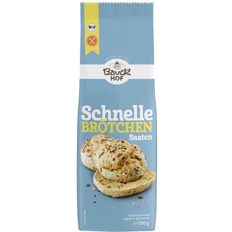 Image of Bauckhof Schnelle Brötchen Saaten glutenfrei 500 g