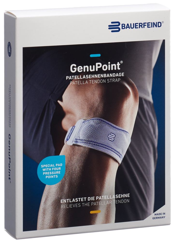 Image of Bauerfeind GenuPoint Aktivbandage Gr3 titan