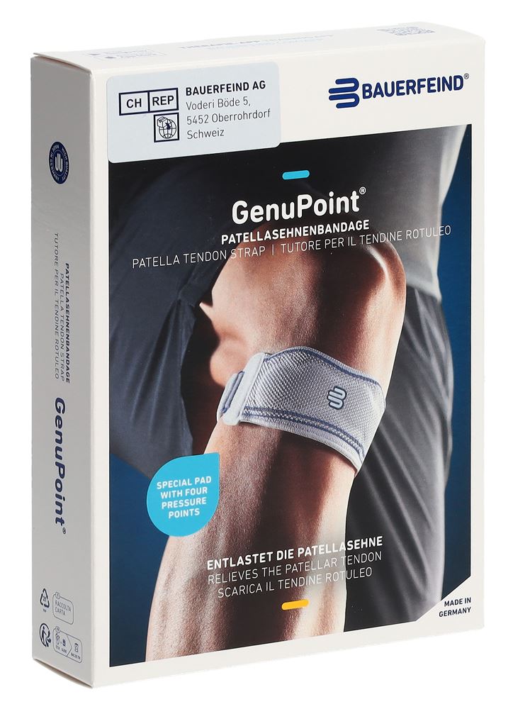 Bauerfeind GenuPoint Aktivbandage Gr3 titan