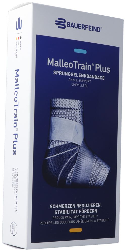 Image of Bauerfeind MalleoTrain Plus Aktivbandage Gr3 links titan
