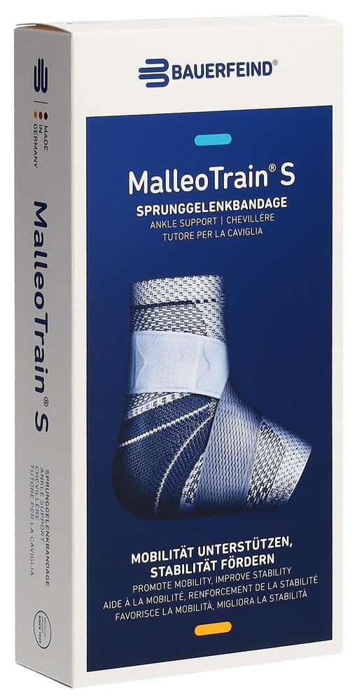 MalleoTrain® S Sprunggelenkbandage rechts Gr. 5 titan