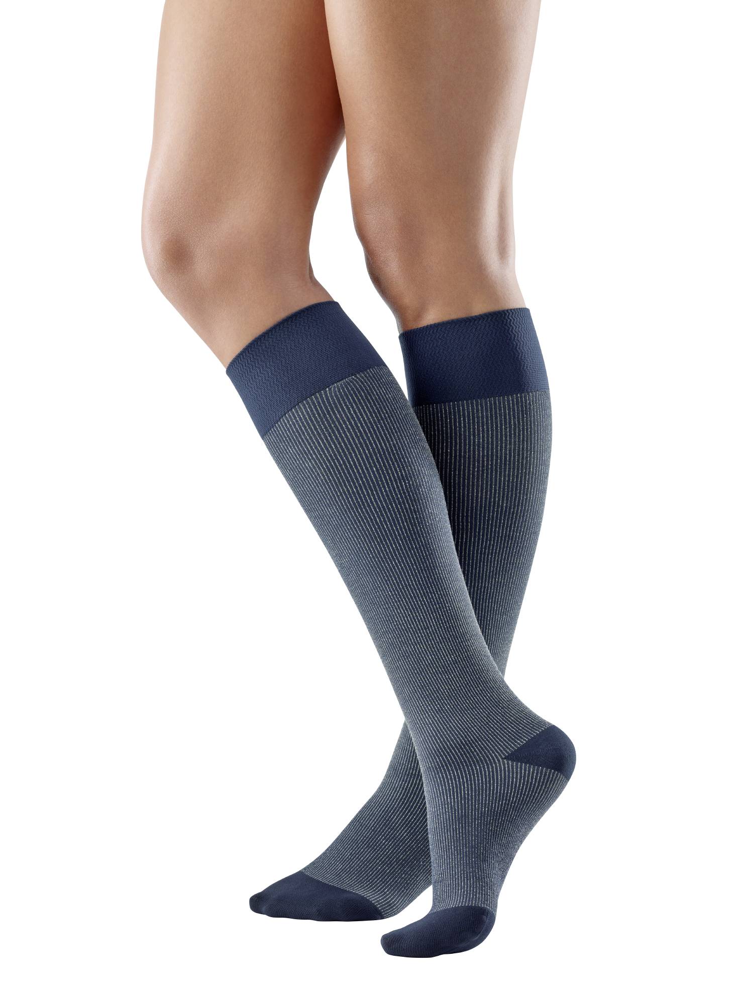 Bauerfeind VenoTrain Cocoon Kkl2 AD L foot short plus/short geschlossene Fussspitze marine 1 Paar