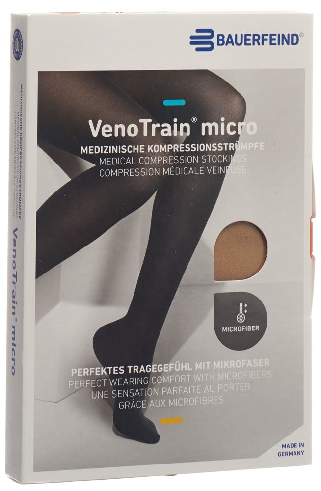 Venotrain Micro A-D Ccl2 M plus/corto piede chiuso caramello 1 paio