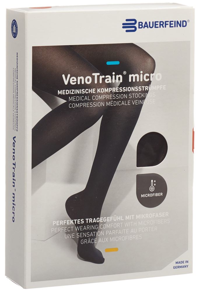 Bauerfeind VenoTrain Micro Kkl2 ATU XL plus/long geschlossene Fussspitze schwarz