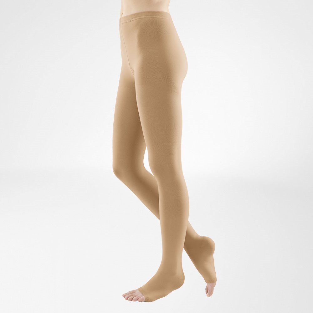 Bauerfeind VenoTrain Soft Kkl2 AT L plus/short offene Fussspitze caramel