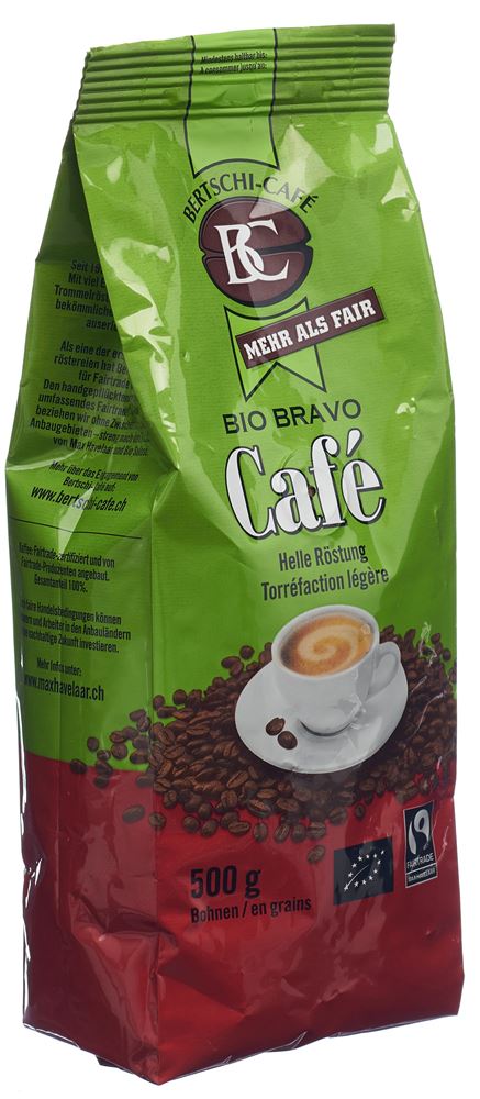BC Cafe Bio Bravo grains de café entier 500 g
