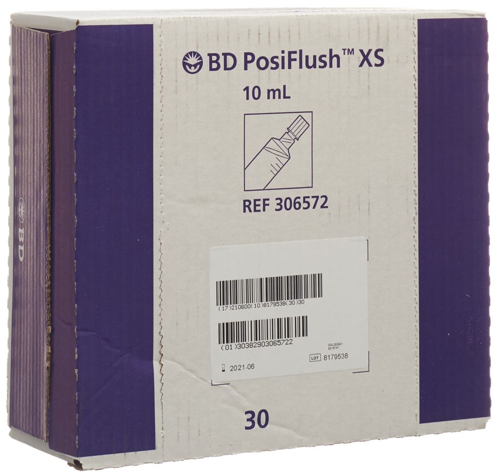 BD PosiFlush XS sistema di risciacquo NaCl 0.9% 30 siringhe preriempite 10 ml