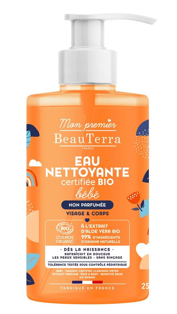 BeauTerra acqua detergente bimbo senza profumo bio flacone 750 ml