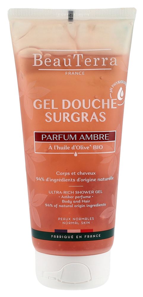 BeauTerra gel douche surgras ambre tb 200 ml
