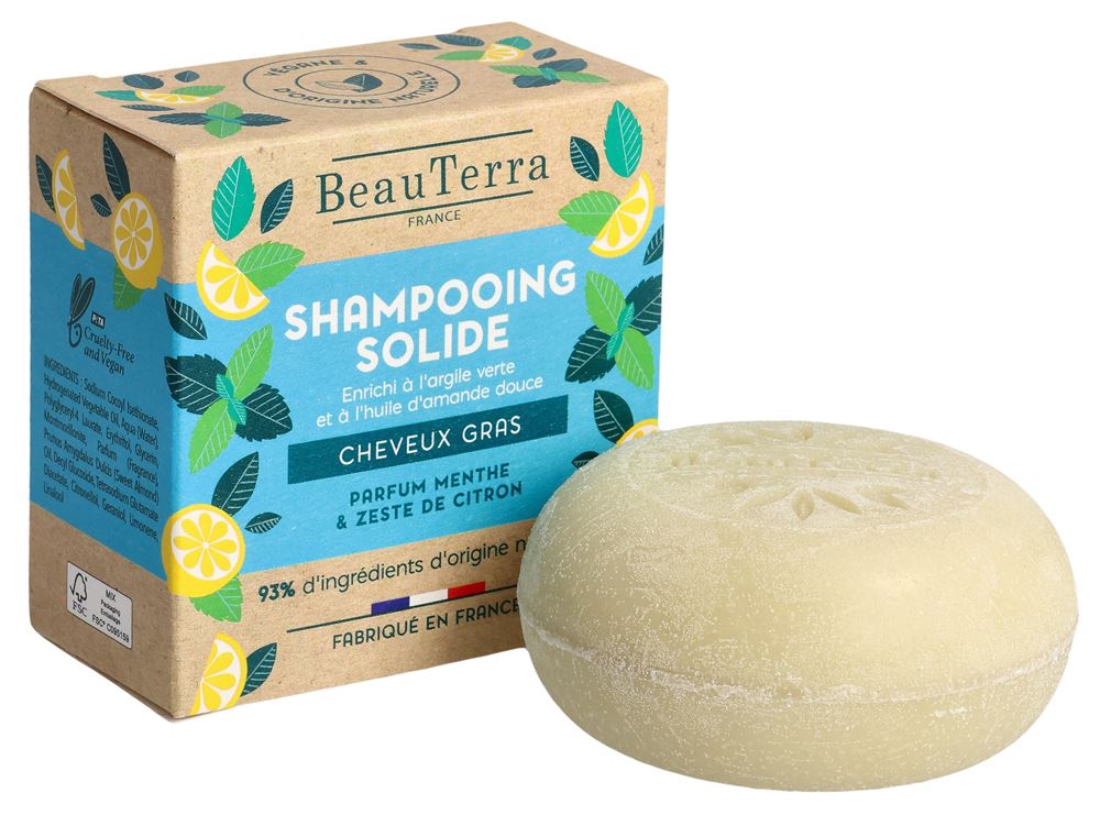 BeauTerra Festes Shampoo fettiges Haar 75 g