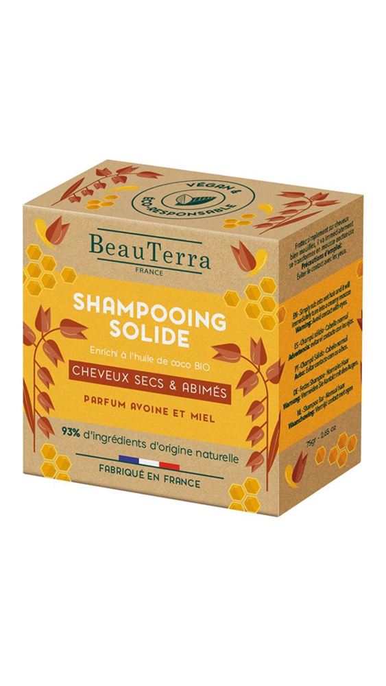 BeauTerra shampoo solido capelli secchi & danneggiati 75 g