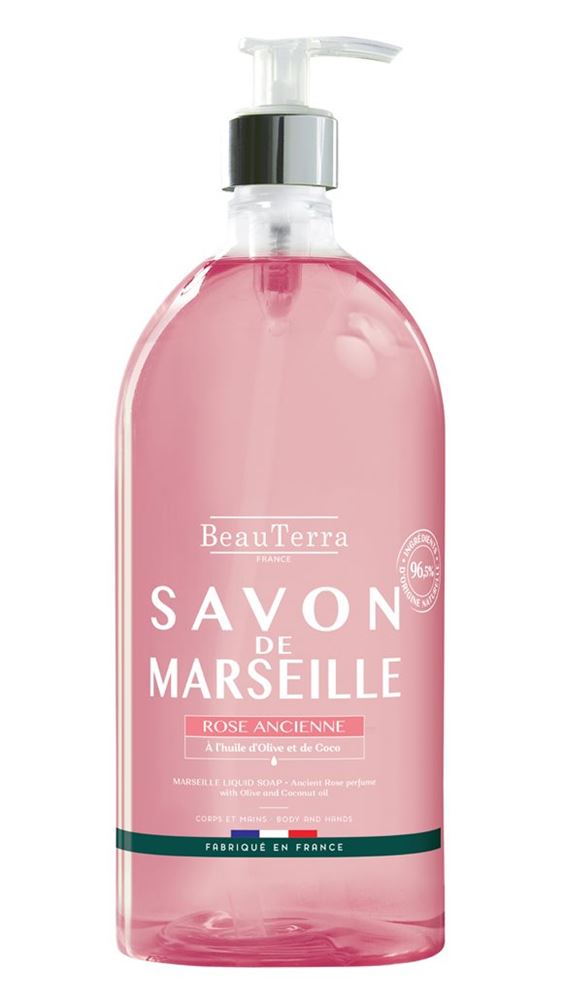 Image of BeauTerra Flüssigseife Marseille alte Rose Fl 1000 ml