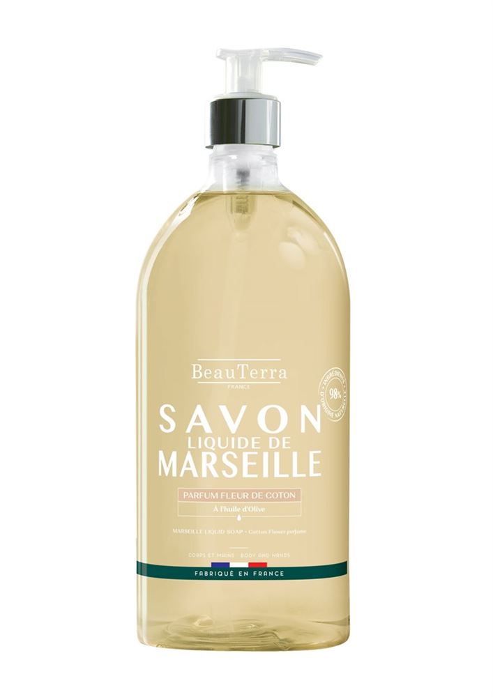 Image of BeauTerra Flüssigseife Marseille Baumwollblüte Fl 1000 ml