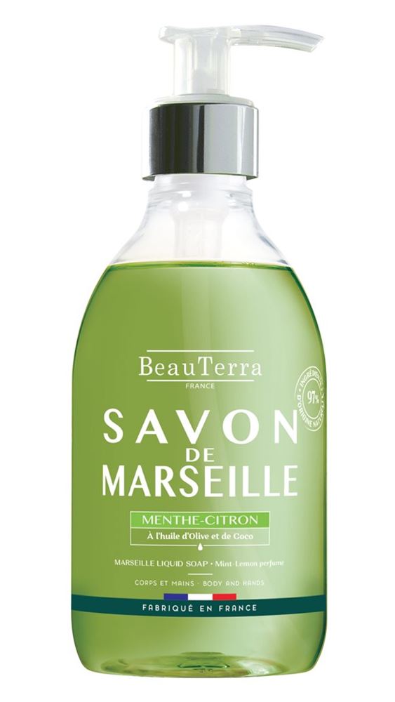 Image of BeauTerra Flüssigseife Marseille Minze Zitrone Fl 300 ml