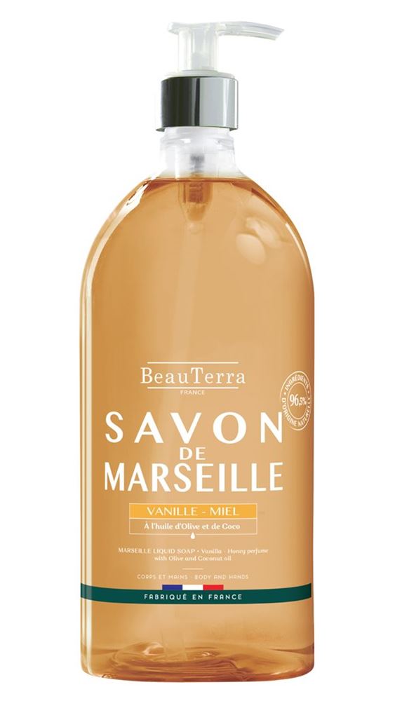 Image of BeauTerra Flüssigseife Marseille Vanille Honig Fl 1000 ml
