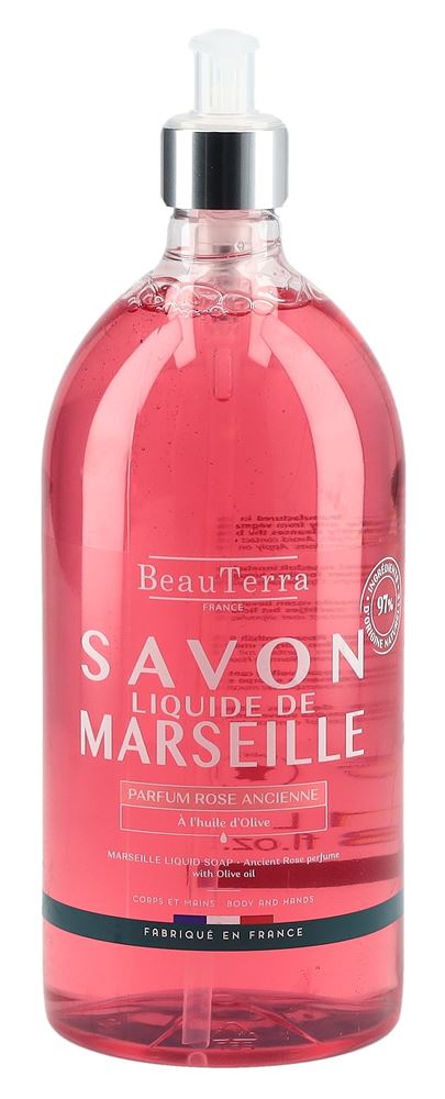 Image of BeauTerra Flüssigseife Marseille alte Rose Fl 1000 ml