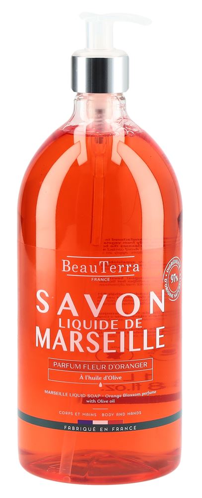 Image of BeauTerra Flüssigseife Marseille Orangenblüte 1000 ml
