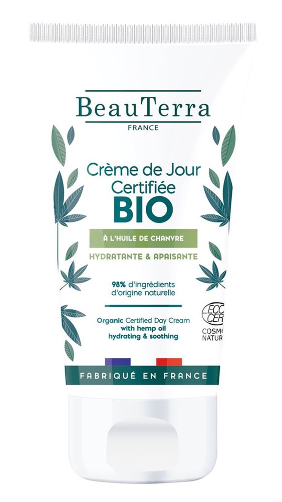 BeauTerra crema giorno canapa & aloe vera bio tubo 50 ml