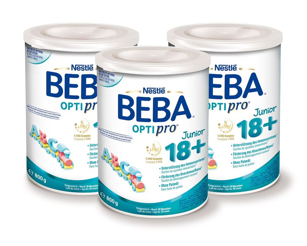 Image of Beba Optipro Junior 18+ Triopacks 3 Ds 800 g