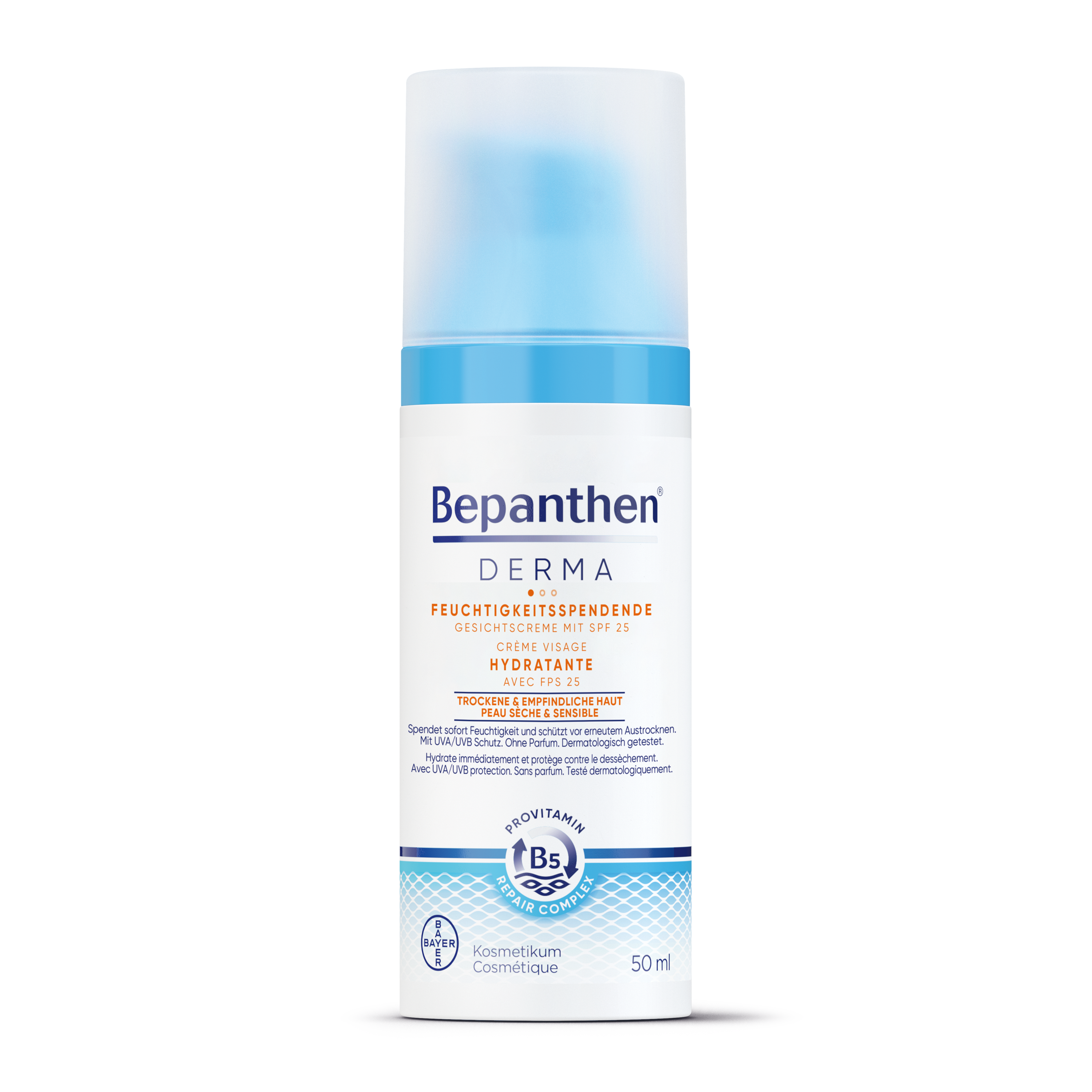 Bepanthen Derma Gesichtscreme feuchtigkeitsspendend Spf25 Disp 50 ml