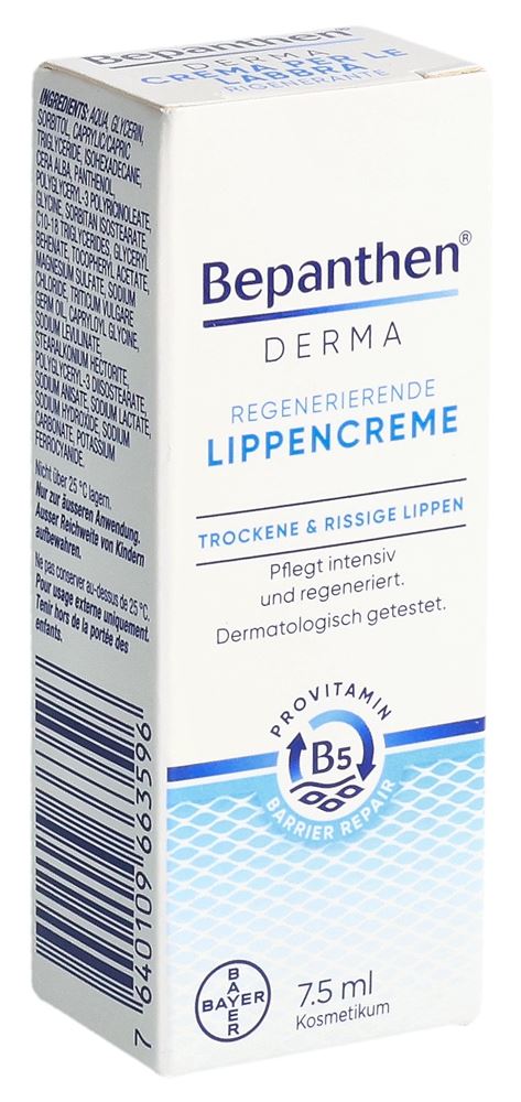 Bepanthen Derma Lippencreme regenerierend Tb 7.5 ml
