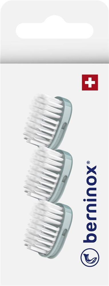 Image of Berninox Ersatz-Zahnbürstenköpfe eisberggrün super soft 3 Stk