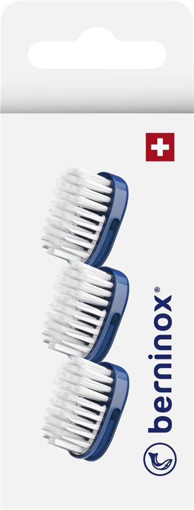 Image of Berninox Ersatz-Zahnbürstenköpfe ozeanblau soft 3 Stk