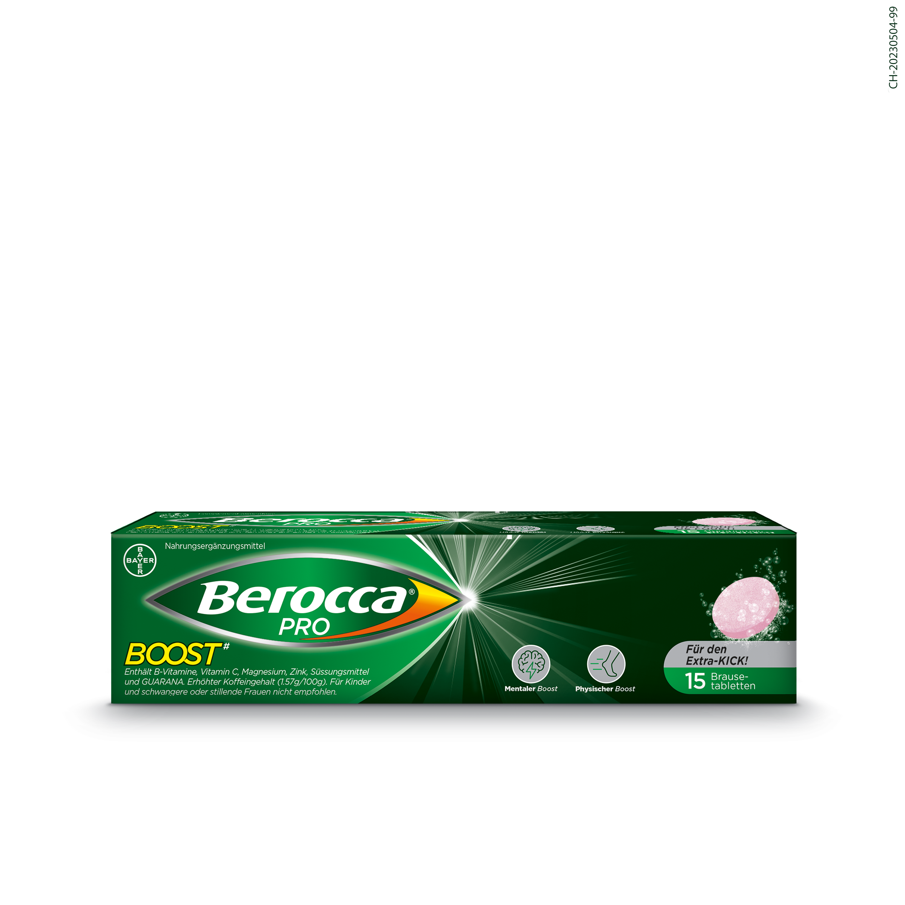 Berocca Pro Boost Brausetabl 15 Stk | Nahrungsergänzung | Vitamine & Prävention | Magnesium Vitamin C Zink
