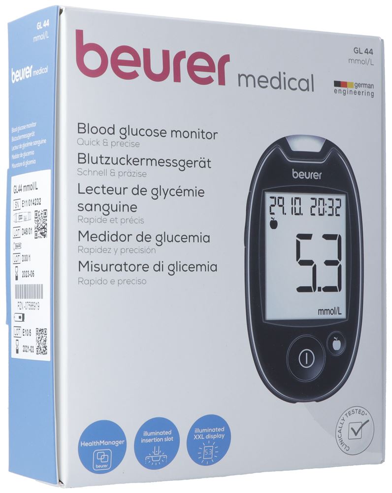 Image of Beurer Blutzuckermessgerät Easy to use Gl44 mmol/L