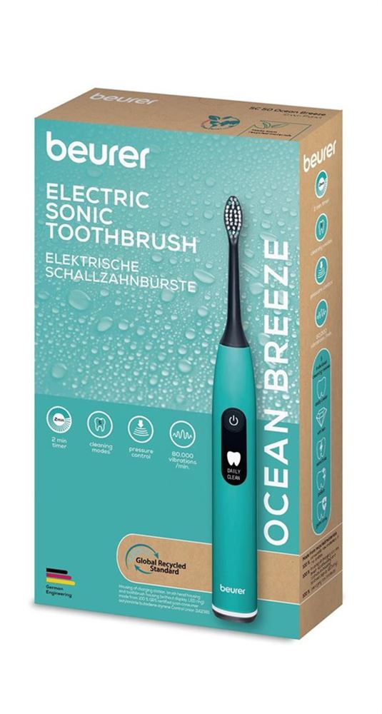 Beurer Elektrische Schallzahnbürste SC 50 Ocean Breeze Green Planet