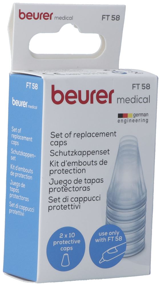beurer kit d'embouts de protection pour thermomètre auriculaire FT 58 20 pce