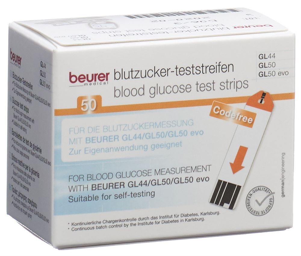 Beurer bandelettes pour Gl44+Gl50 mmol/L 2 x 25 pce