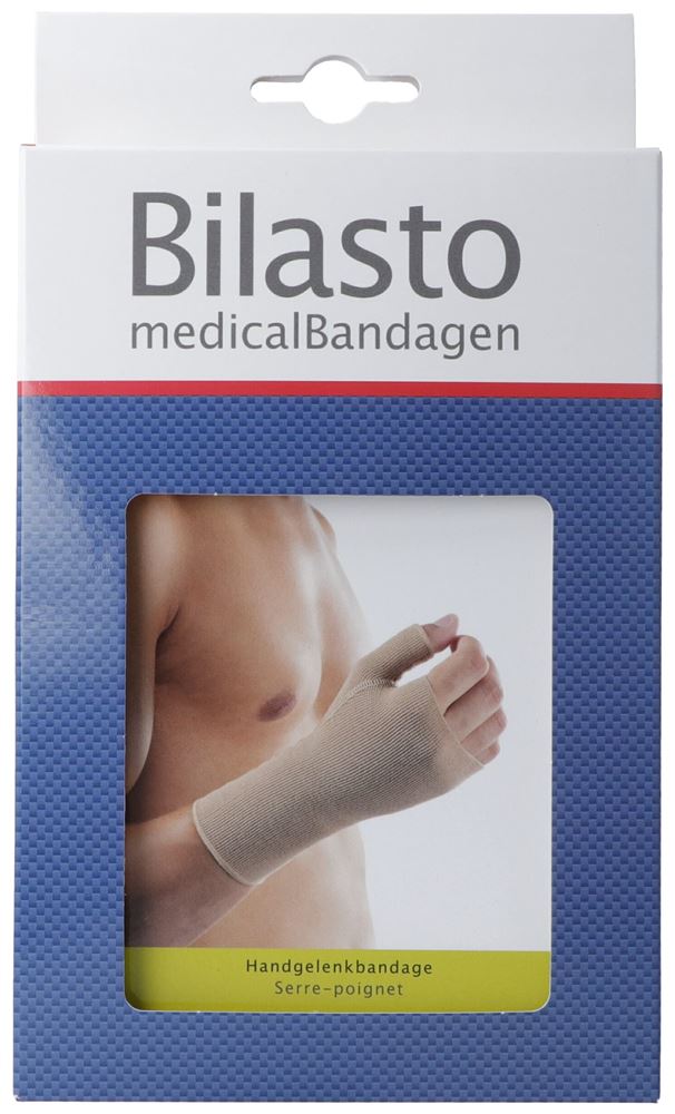 Image of Bilasto Handgelenkbandage L mit Daumenansatz beige