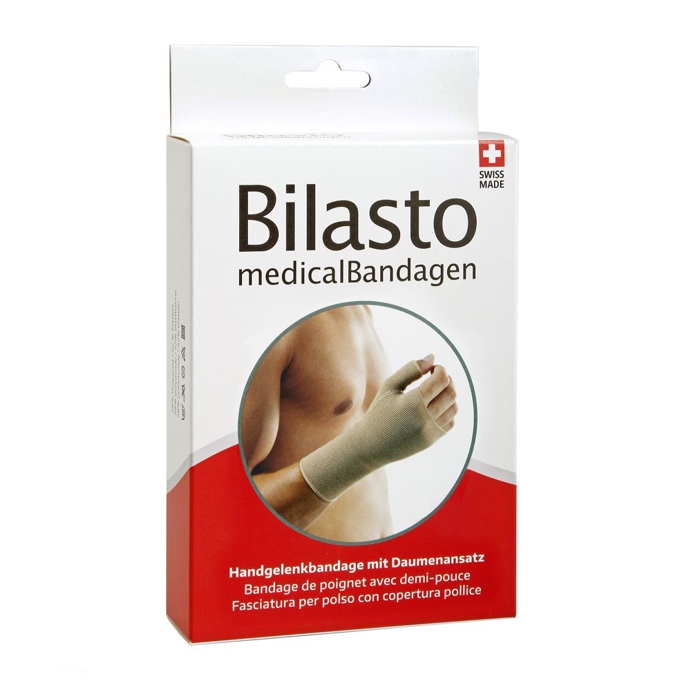 Image of Bilasto Handgelenkbandage M mit Daumenansatz beige