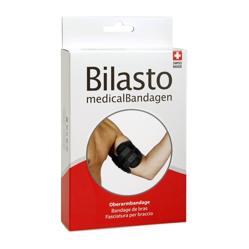 Image of Bilasto Oberarmbandage S/M schwarz mit Klettverschluss