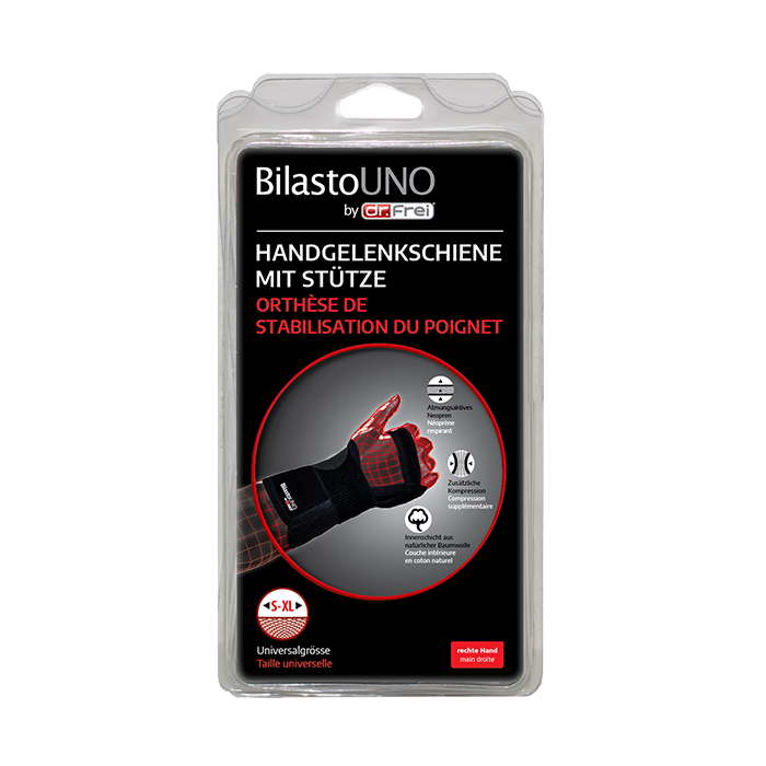 Image of Bilasto Uno Handgelenkschiene S-Xl rechts mit Stütze und Velcro