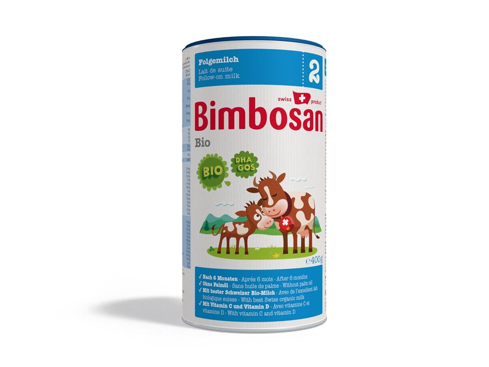 Bimbosan Bio 2 Folgemilch Dose 400 g | Babynahrung | Schoppenflasche & Milchpulver | Eltern & Kind
