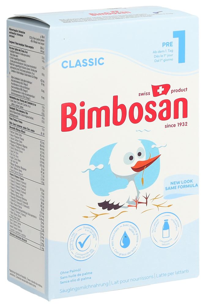 Bimbosan Classic Pre-1 Säuglingsmilchnahrung 400 g