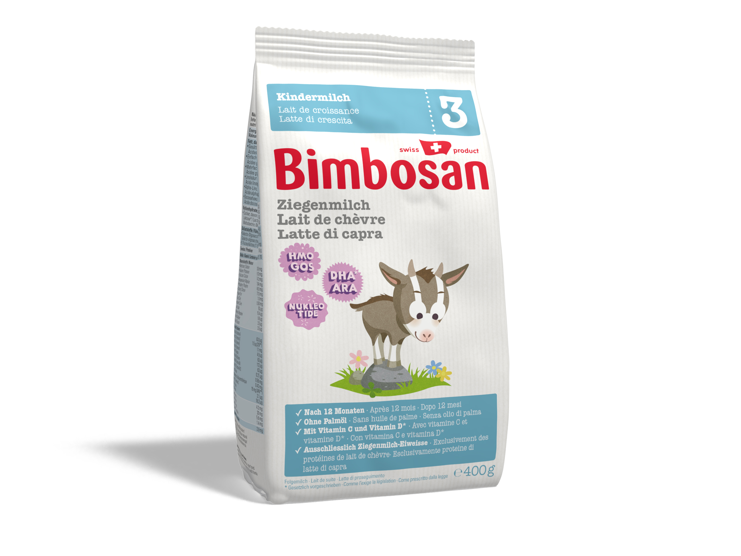 Bimbosan Ziegenmilch 3 Kindermilch refill 400 g | Babynahrung | Milchpulver | Folgemilch