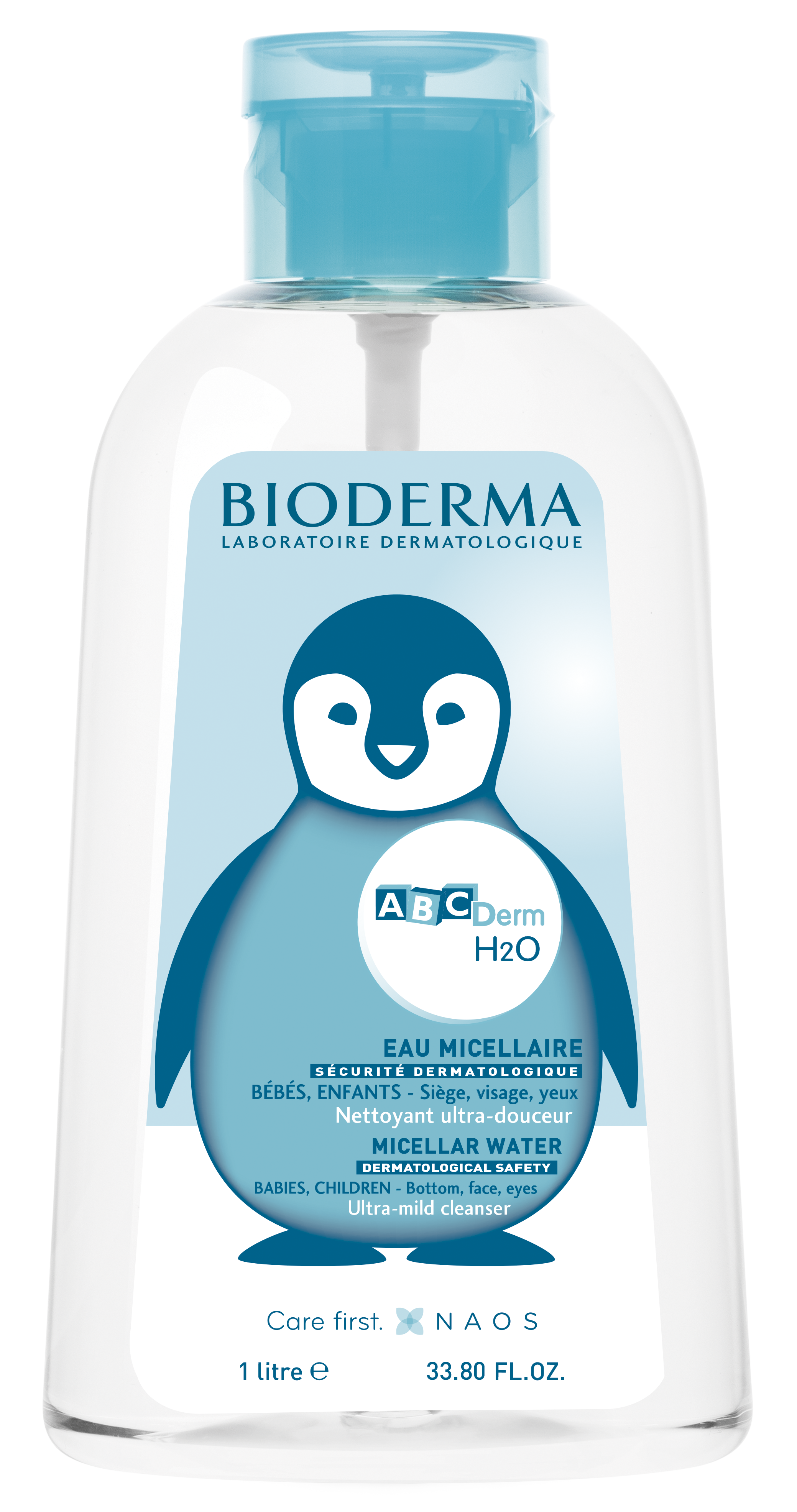 Image of Bioderma ABCDerm H2O Sol Micell Pompe Invisible 1000 ml