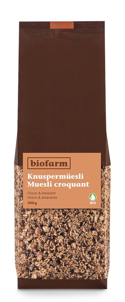Biofarm müesli croquant aux choco et amarante bourgeon 500 g